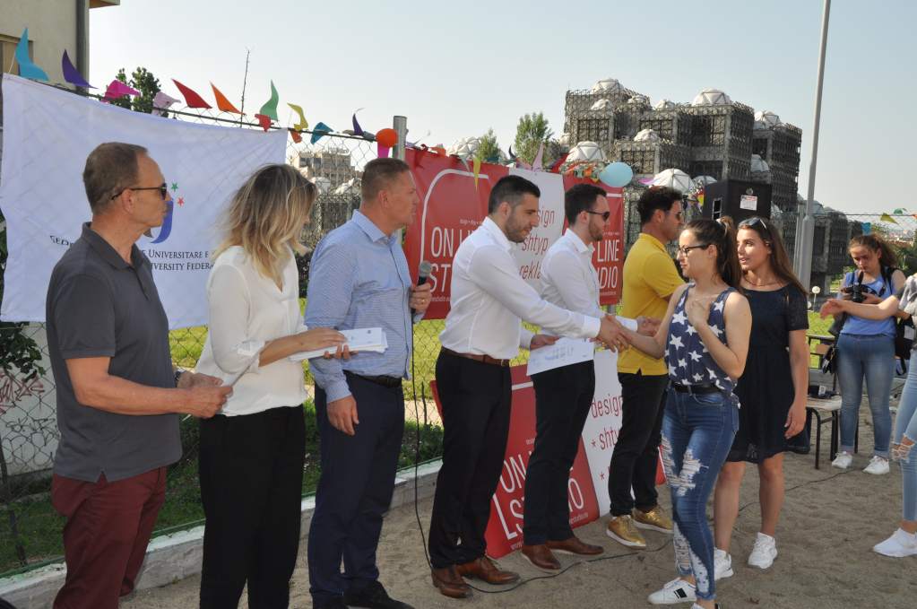 EUSA handing out beach volleyball awards in Pristina