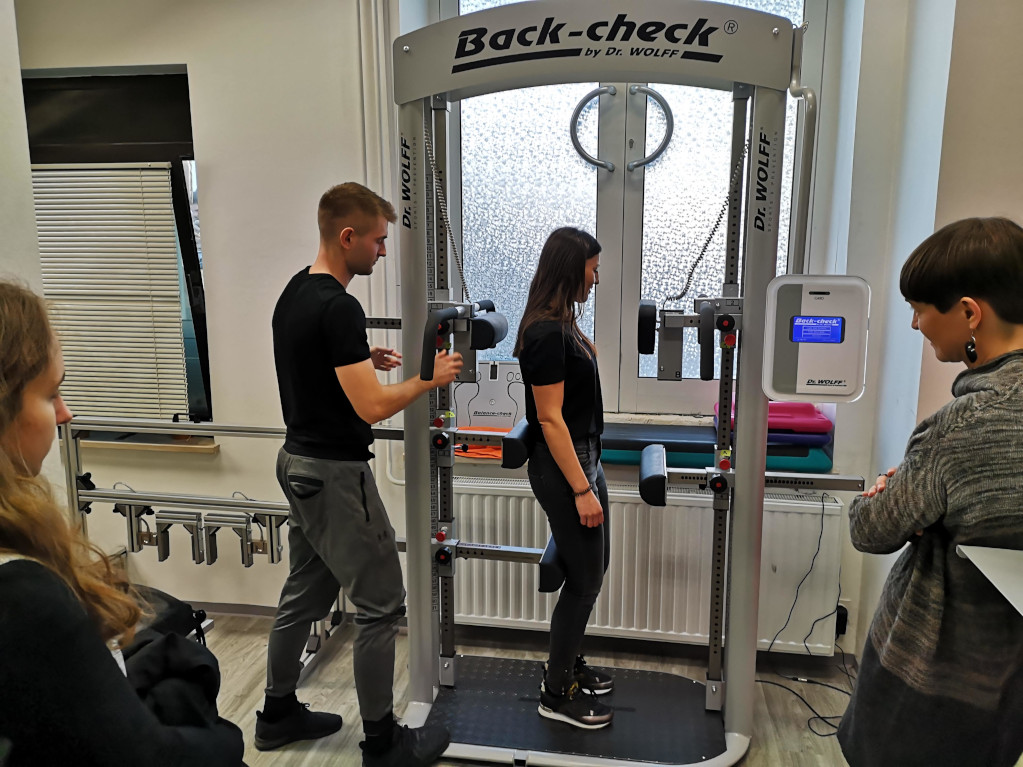 Participants testing their strength