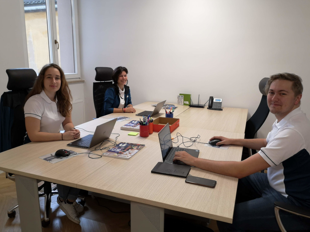 2019-20 EUSA volunteers Amelie, Tomasz and Zrinka