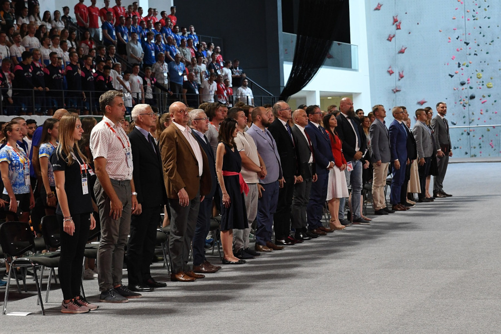 delegates at EUC Volleyball opening ceremony