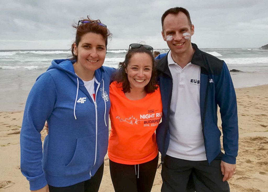 Networking during the beach games