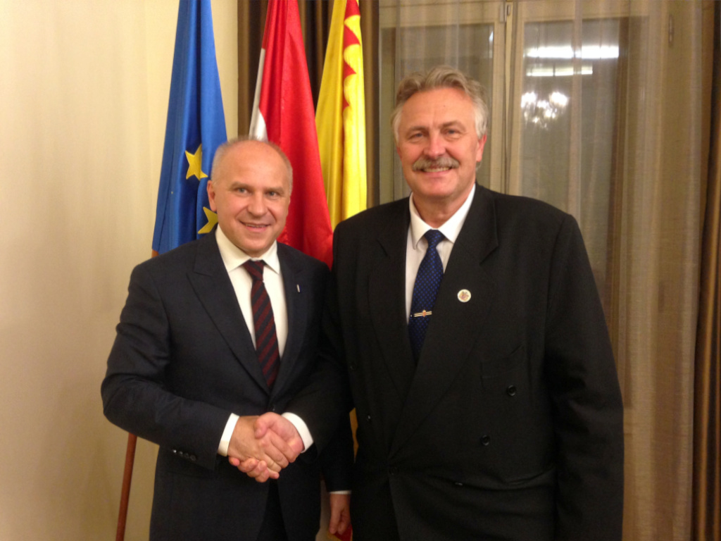 EUSA President with the Mayor of Miskolc