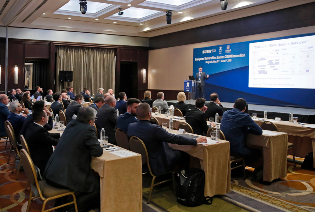 Presentation of result management and live streaming by Mr Liam Smith, EUSA Assistant Sport Manager