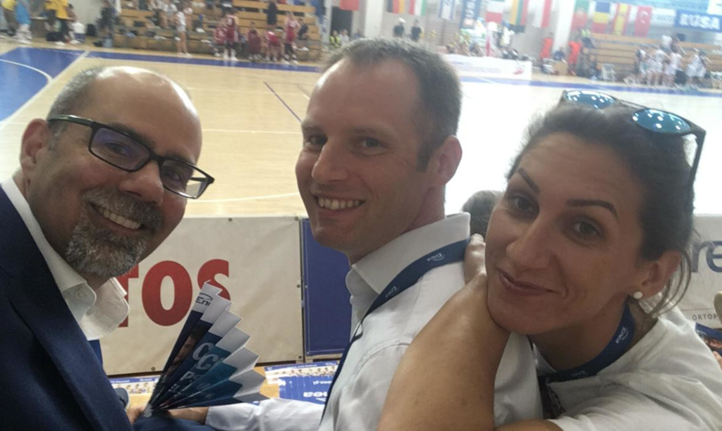 At the basketball finals