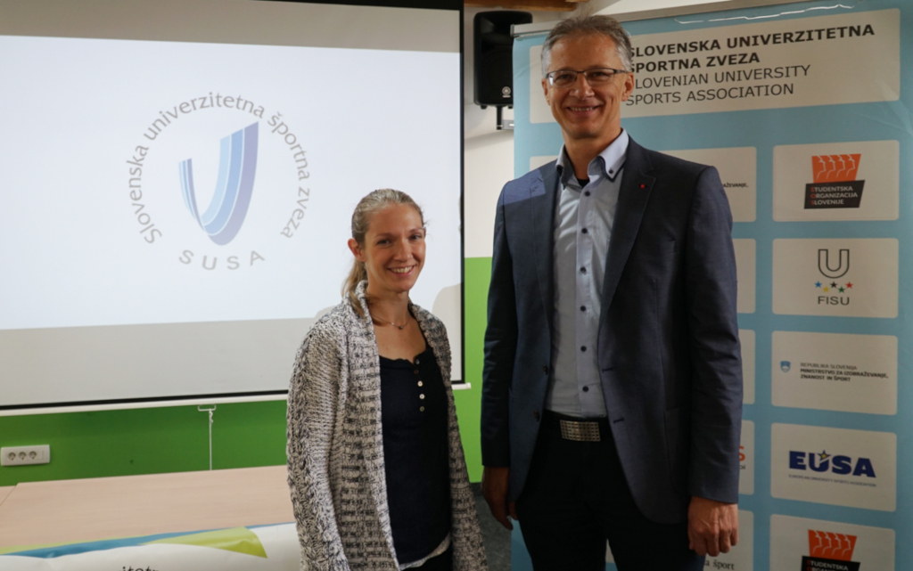 New SUSA President Mr Igor Luksic with Secretary General Ms Karmen Sibanc