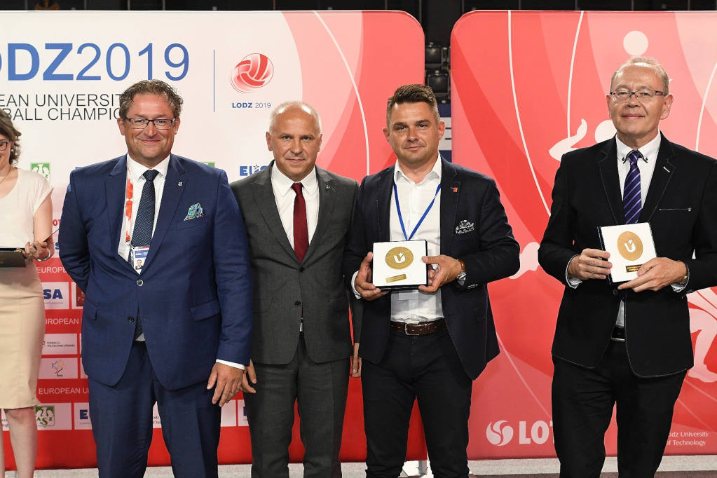 plaques given by EUSA at EUC Volleyball 2019