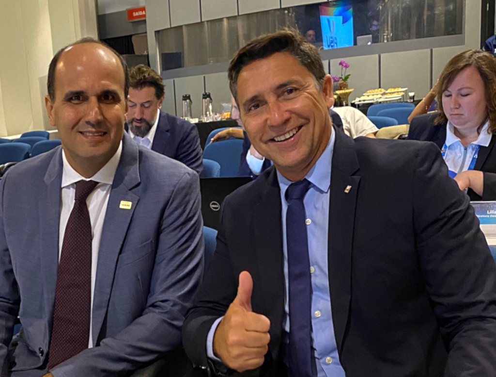 Mr Neto with Mr Cabral