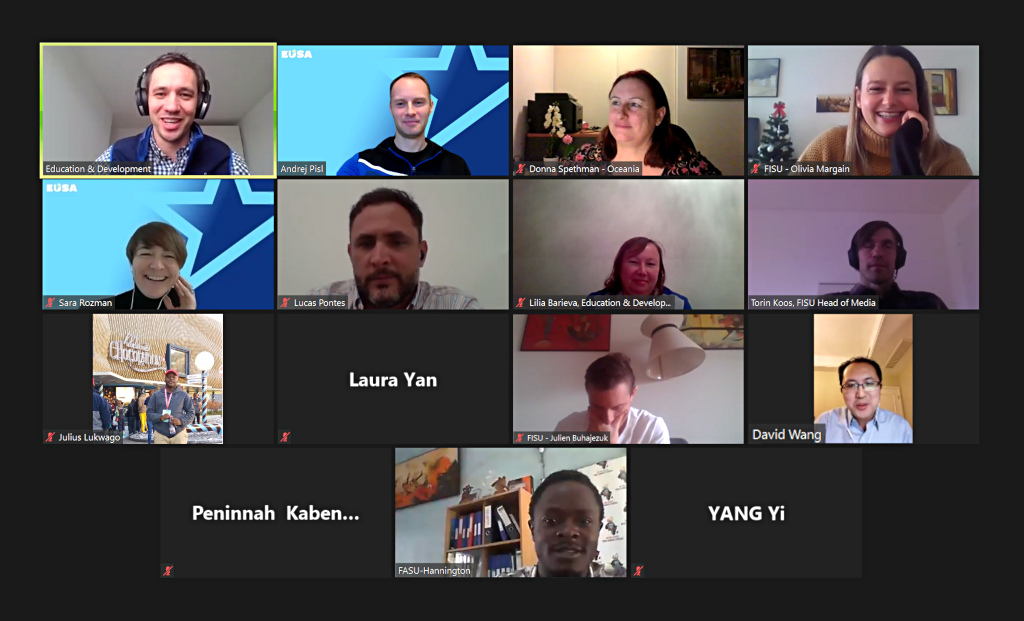 Online CUSF debriefing meeting with FISU