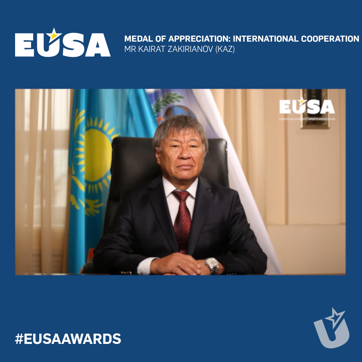 Medal of Appreciation for International Cooperation Mr Kairat Zakirianov