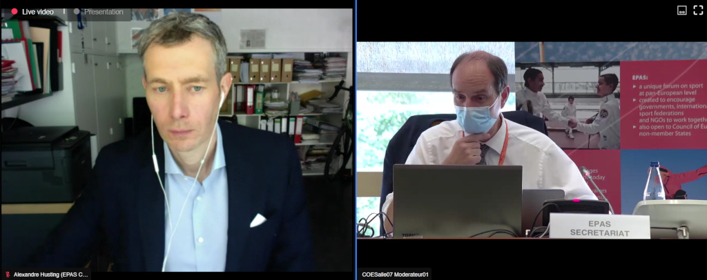 EPAS Chair Mr Husting and EPAS Secretary General Mr Frossard