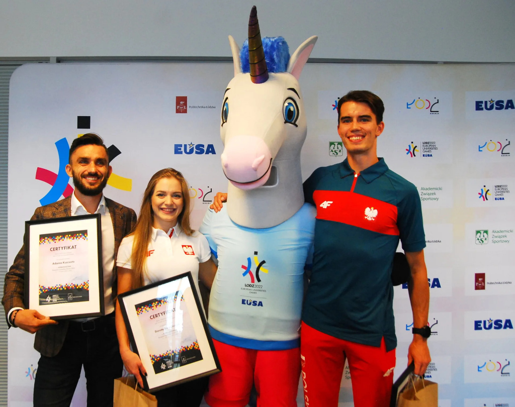 EUG2022 individual sports ambassadors with EUGenio