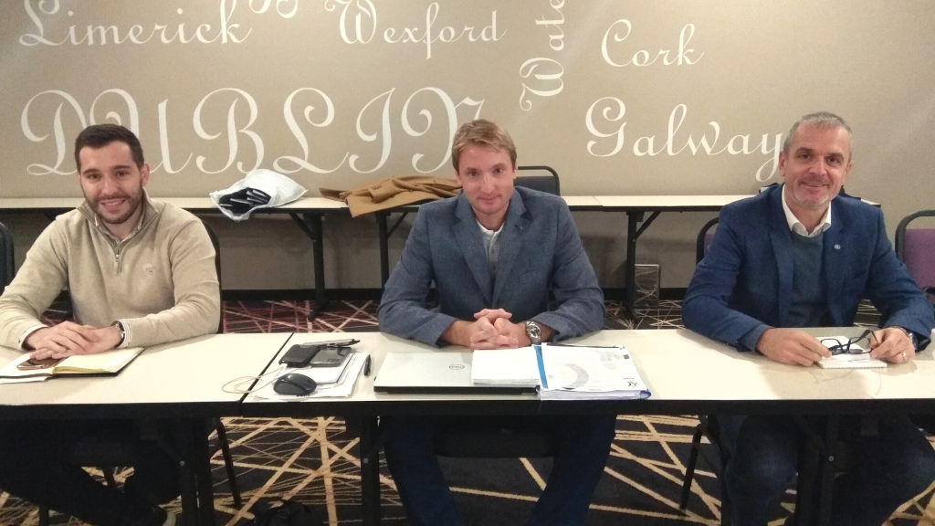 EUSA office representatives Mr Aliti, Mr Zvan and Mr Pecovnik