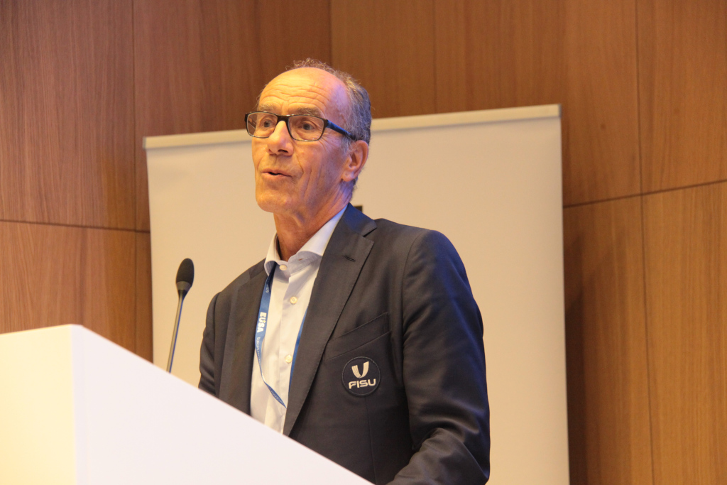 FISU Acting President Mr Leonz Eder