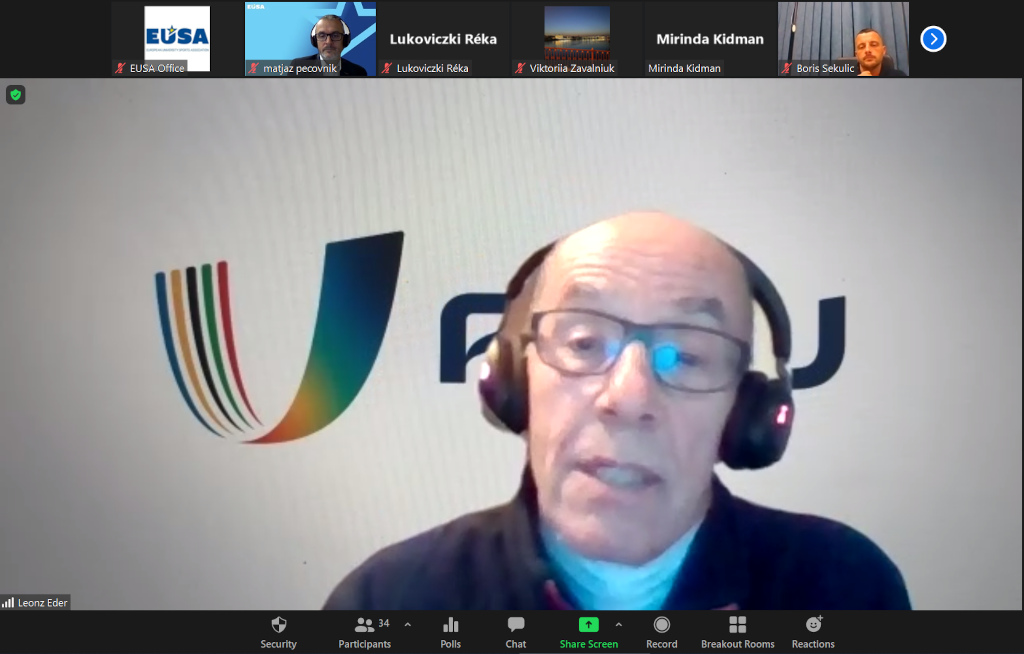 FISU Acting President Mr Leonz Eder