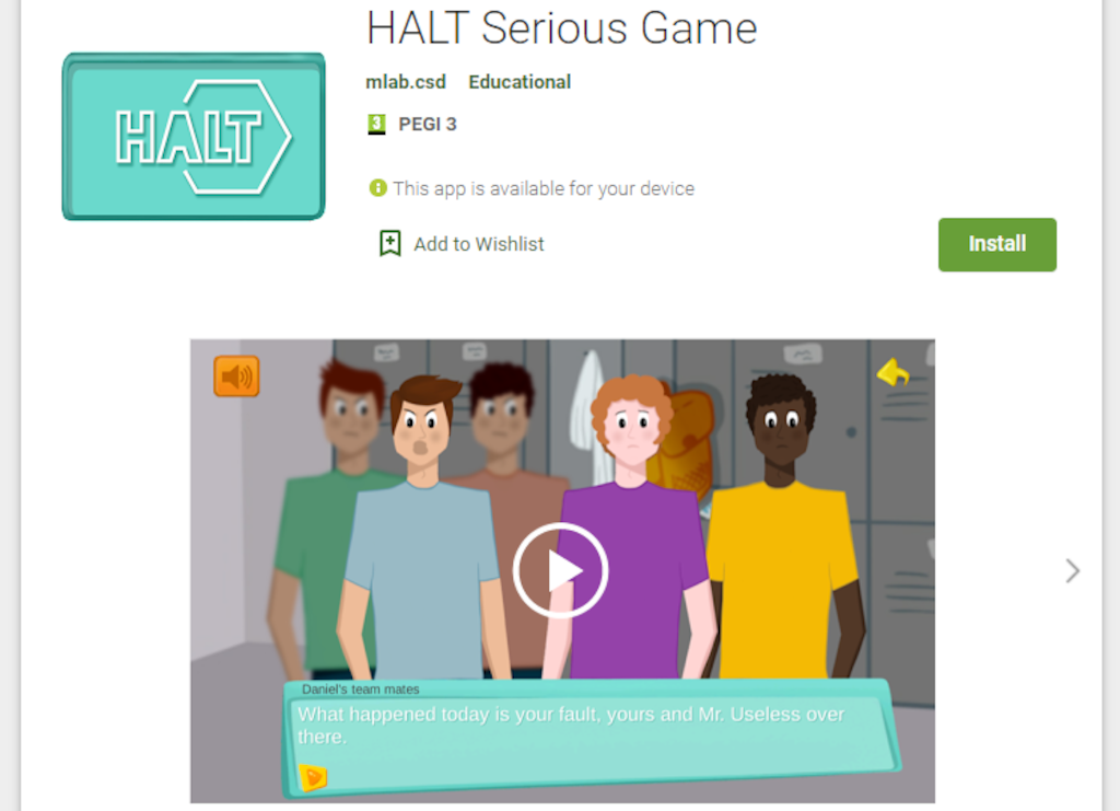 HALT Serious Game on Google Play