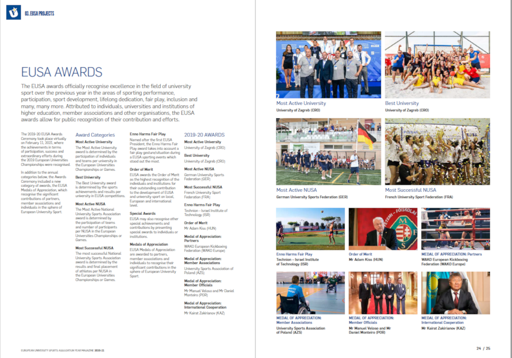 EUSA Magazine awards