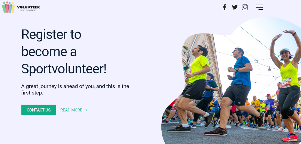 W4C Sports Volunteers website