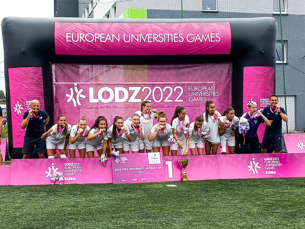 University of Bordeaux winning 1st place at women football EUG22