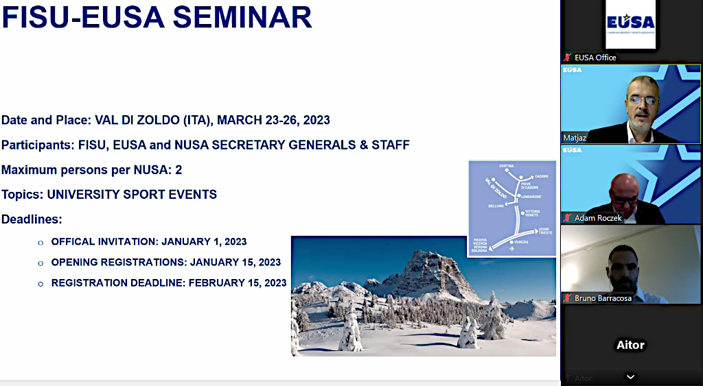 EUSA-FISU Seminar 2023