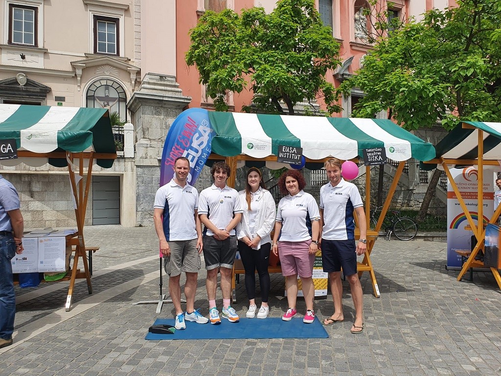 Nathan and Aleksandra with the EUSA office team