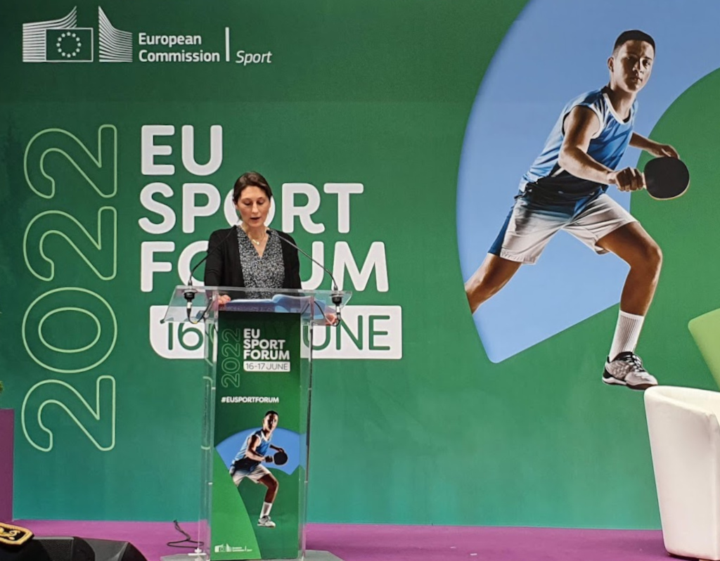 French Minister for Sport, Olympic and Paralympic Games Ms Amelie Oudea-Castera