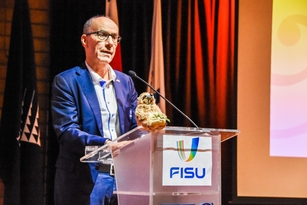 FISU Acting President Mr Leonz Eder