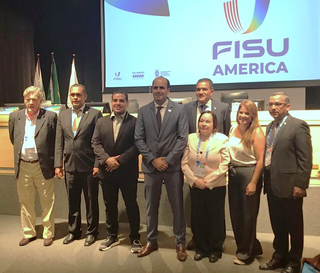 FISU America representatives, lead by President Alim Maluf Neto