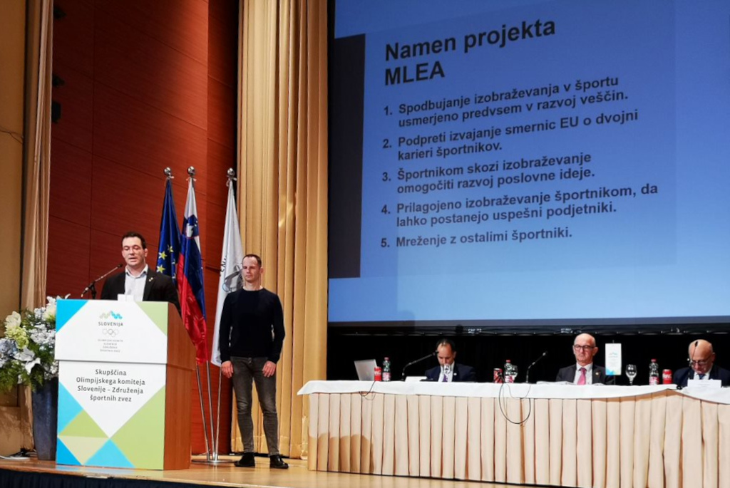 Aljaz Sedej (OKS) presenting MLEA project