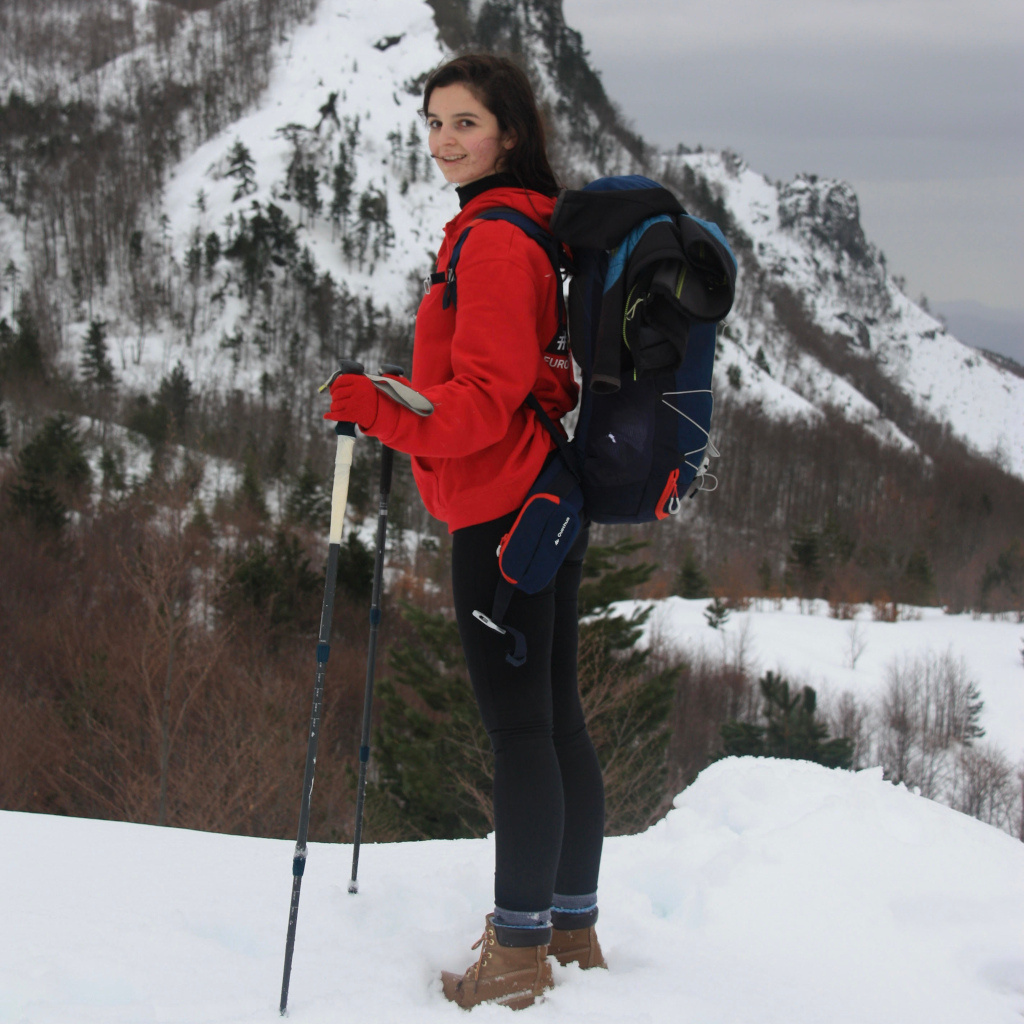Hiking in winter