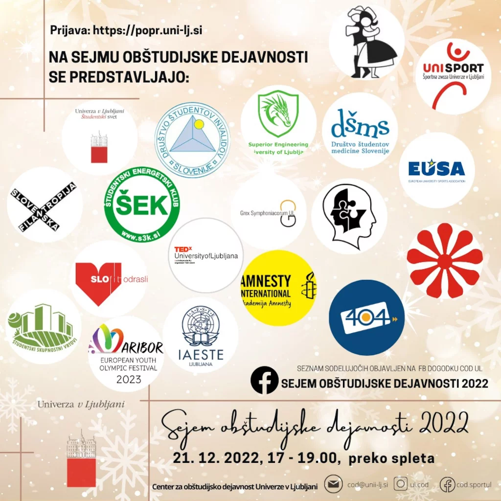 EUSA presented at the online student fair in Ljubljana