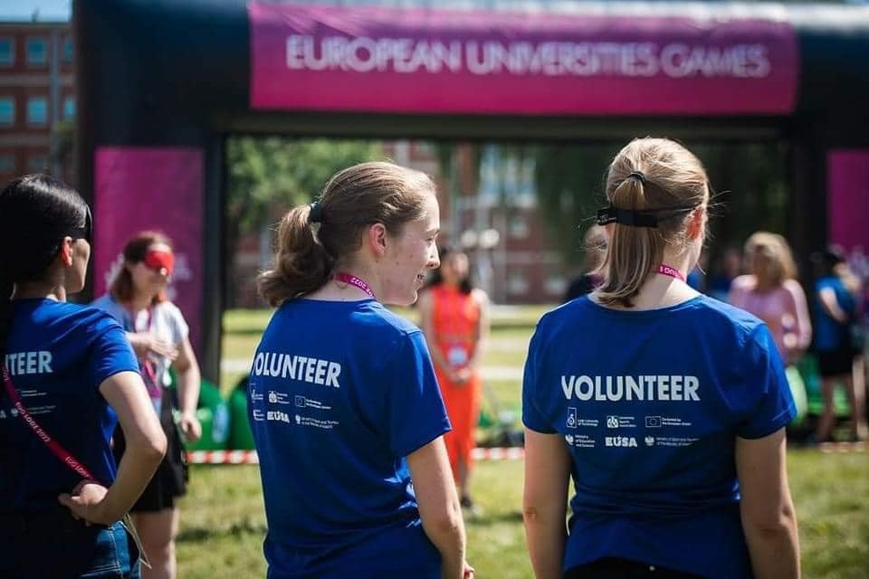 Voulnteering opportunities at the European Universities Games 2022 in Lodz