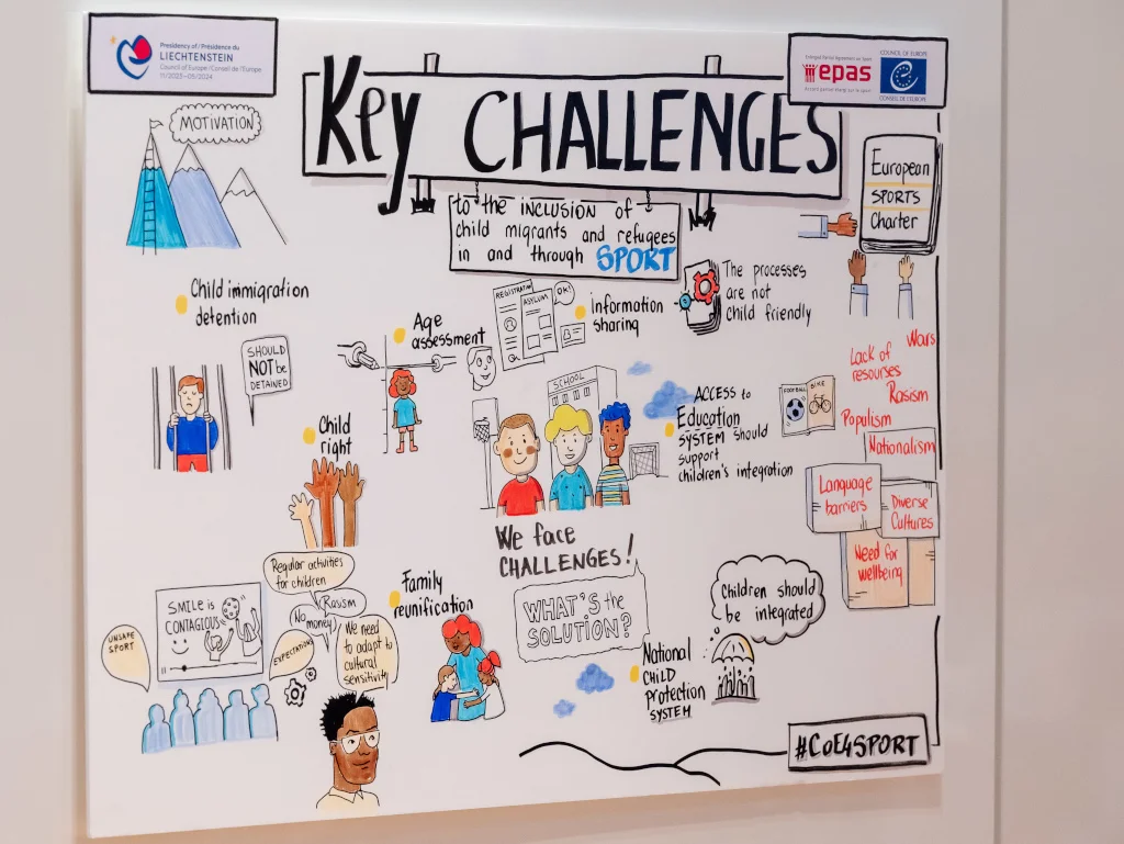 Graphic illustration of the challenges identified