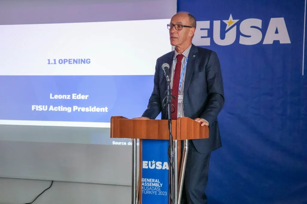 Leonz Eder, FISU Acting President
