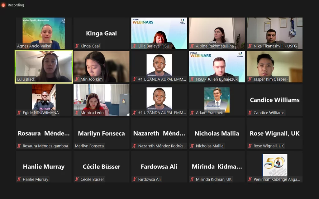 FISU Gender Equality Committee webinar 