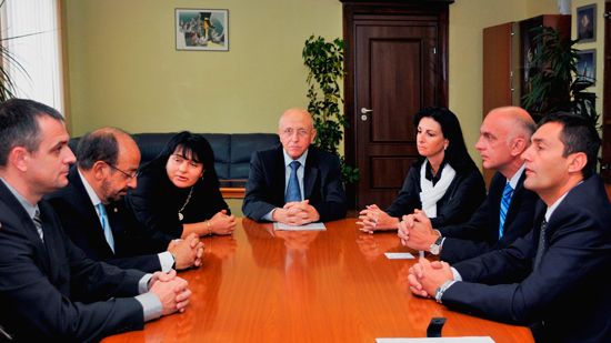 Reception and the meeting at the Ministry Reception and the meeting at the Ministry