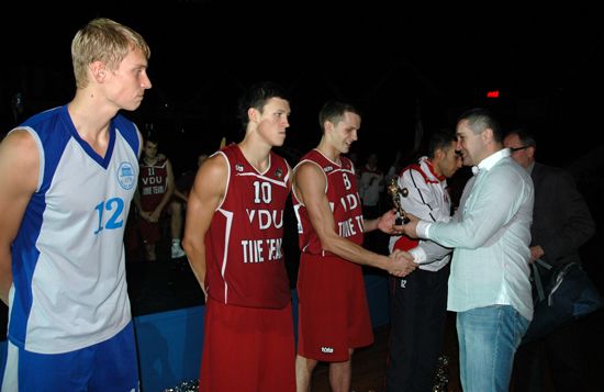 EUSA Vice President Mr Sinisa Jasnic awarding the medals EUSA Vice President Mr Sinisa Jasnic awarding the medals
