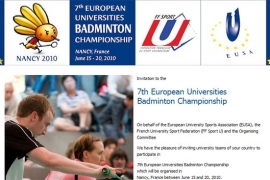Invitation EUC Badminton 2010